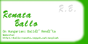 renata ballo business card